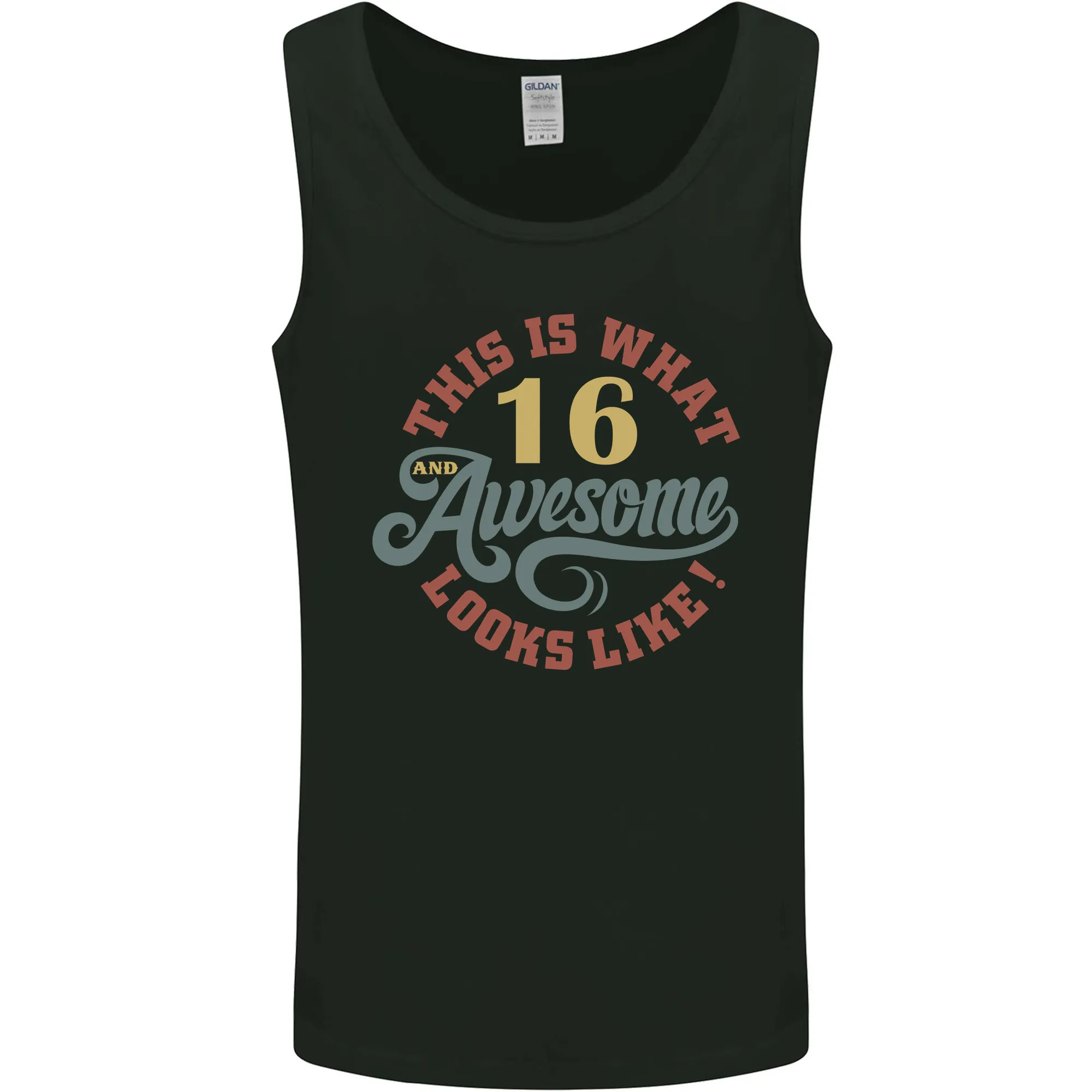 16th Birthday 60 Year Old Awesome Looks Like Mens Vest Tank Top