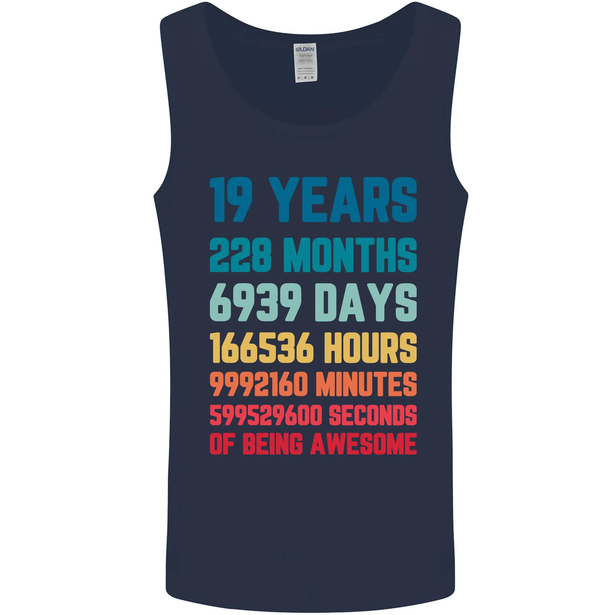 19th Birthday 19 Year Old Mens Vest Tank Top