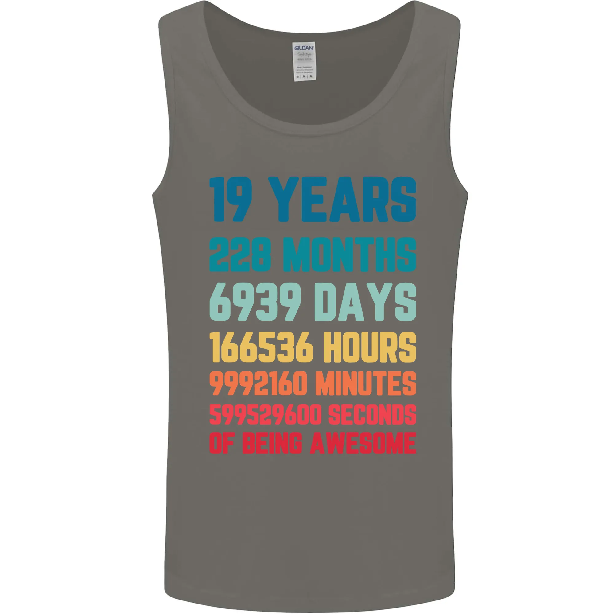 19th Birthday 19 Year Old Mens Vest Tank Top