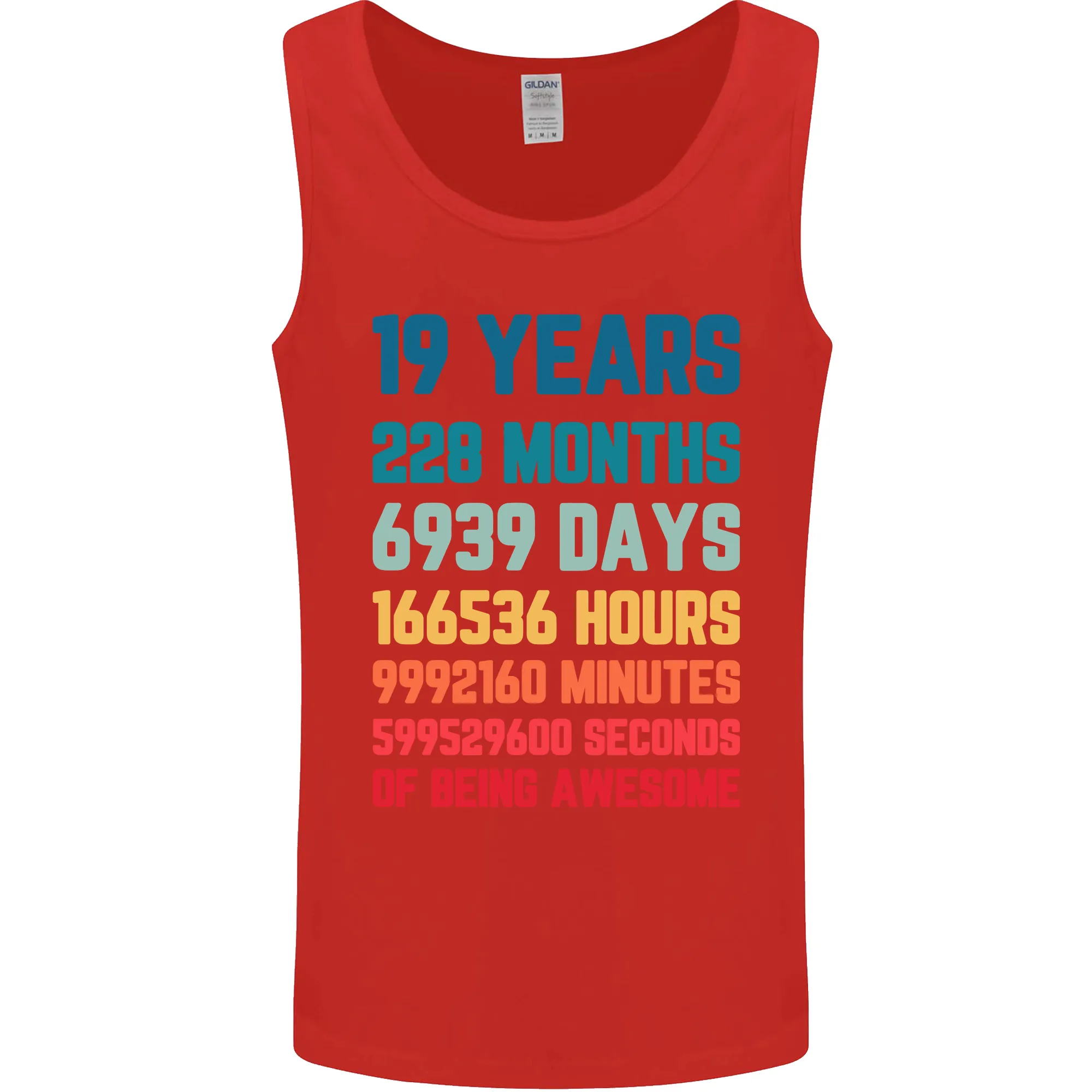 19th Birthday 19 Year Old Mens Vest Tank Top