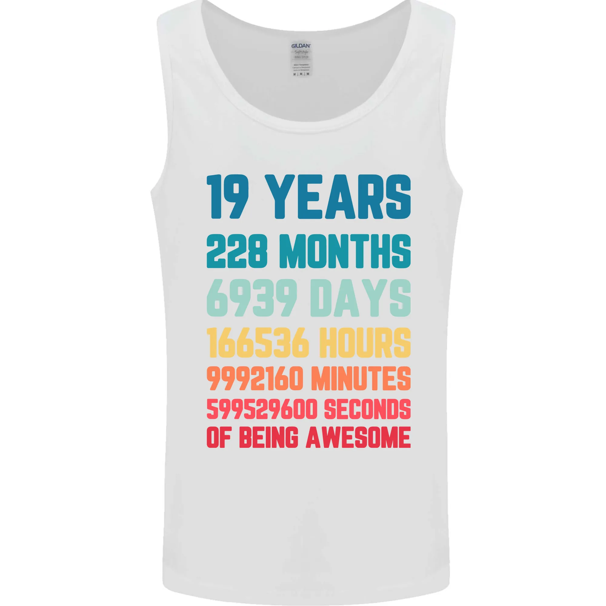 19th Birthday 19 Year Old Mens Vest Tank Top