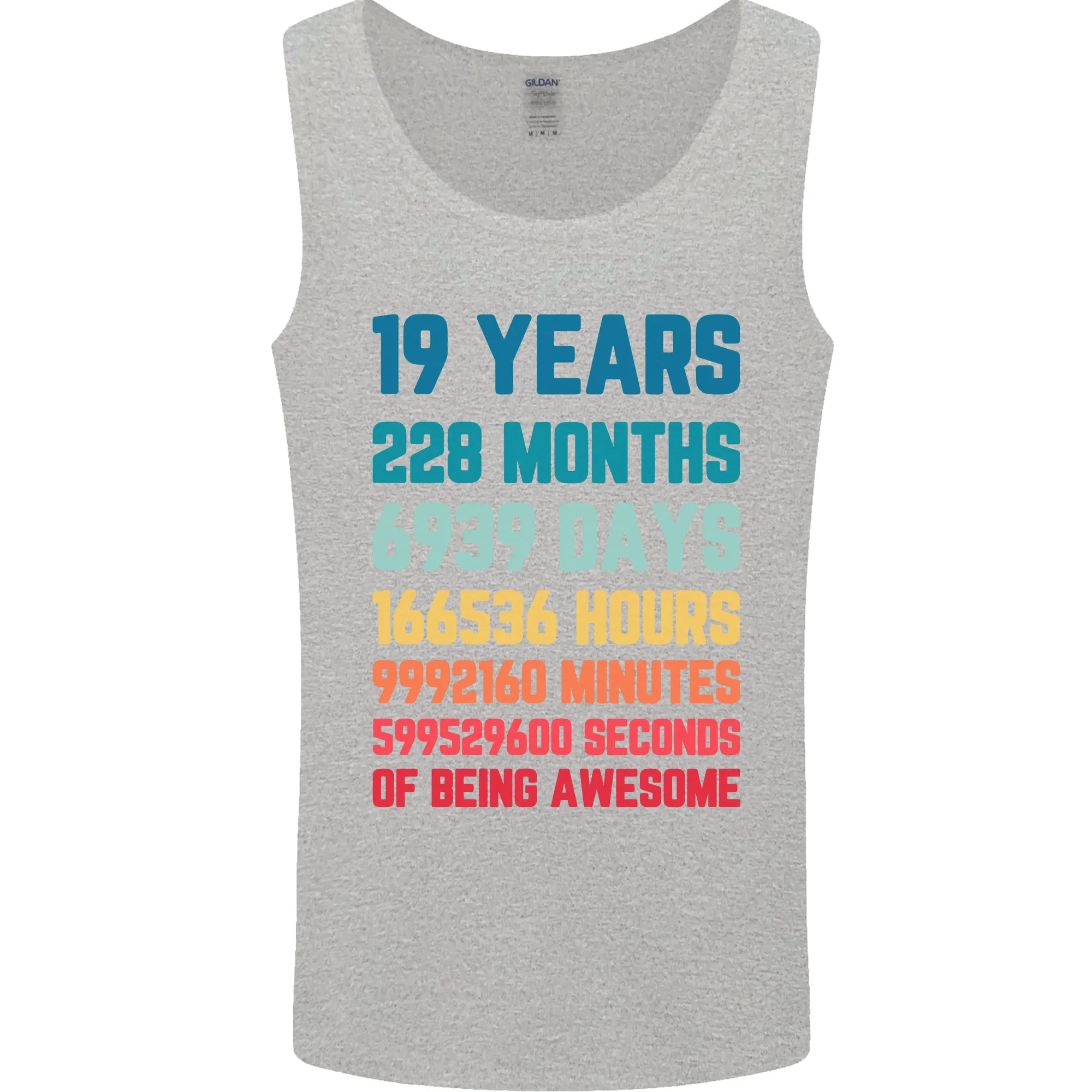 19th Birthday 19 Year Old Mens Vest Tank Top