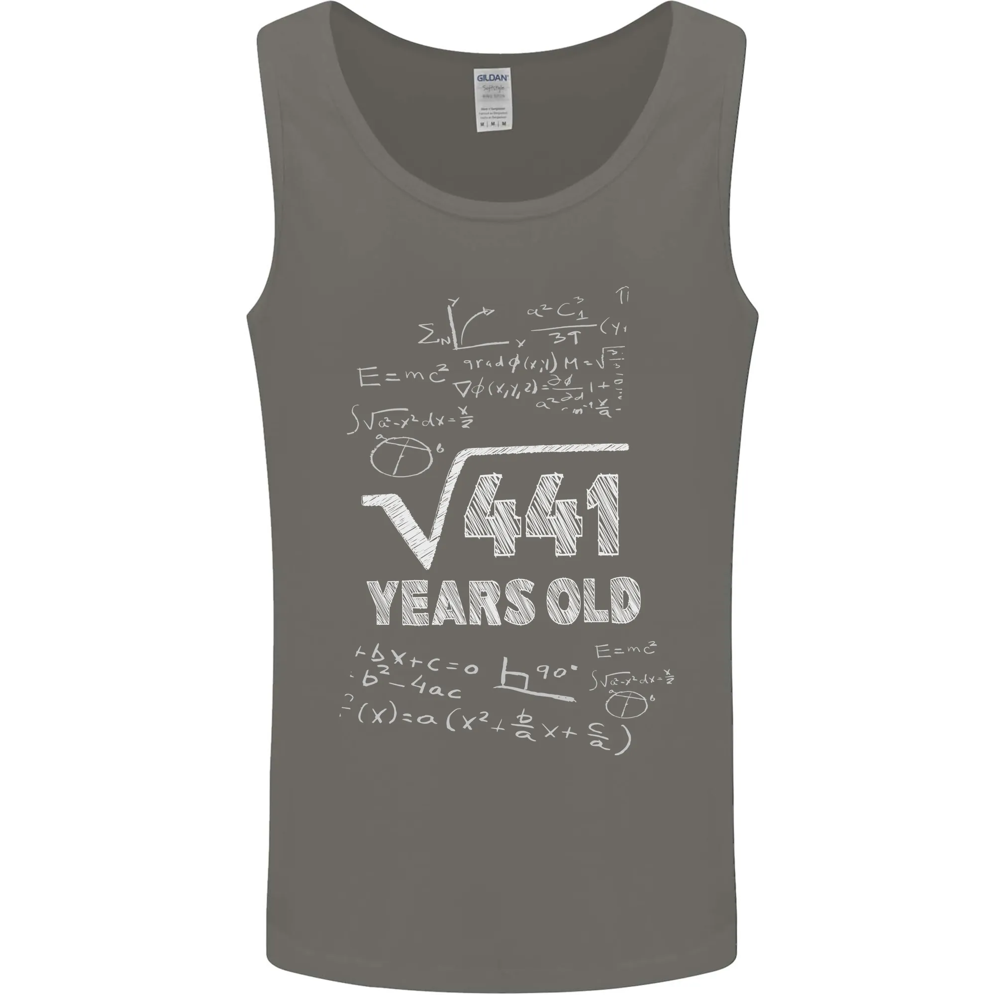 21st Birthday 21 Year Old Geek Funny Maths Mens Vest Tank Top