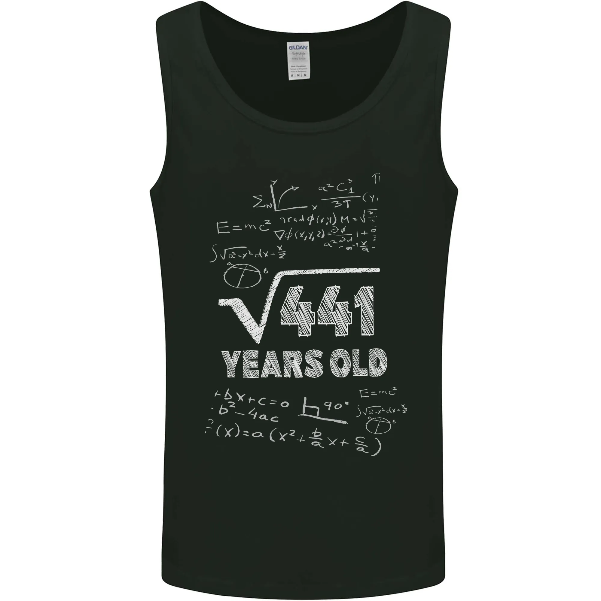 21st Birthday 21 Year Old Geek Funny Maths Mens Vest Tank Top