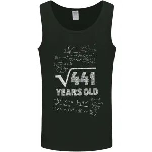 21st Birthday 21 Year Old Geek Funny Maths Mens Vest Tank Top