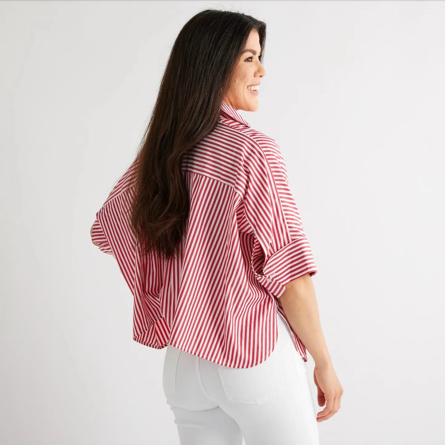 Abby Swing Top | Red Stripe