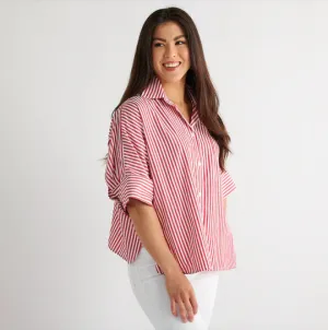 Abby Swing Top | Red Stripe