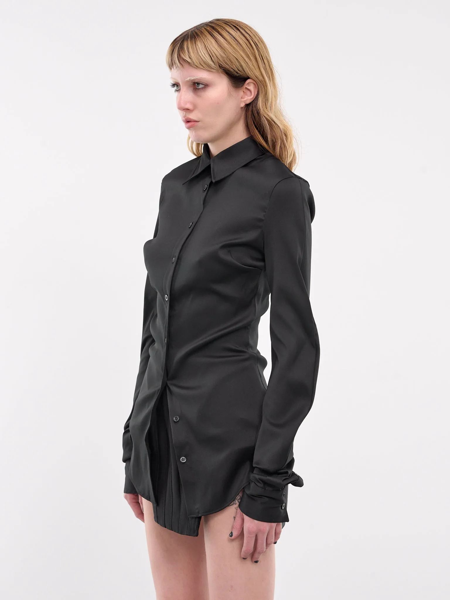 Asymmetric Button-Up Shirt (AC0704-900-BLACK)