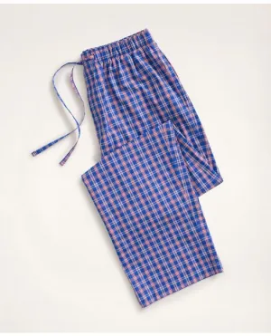 Brooks Brothers Men's Check Lounge Pants Blue