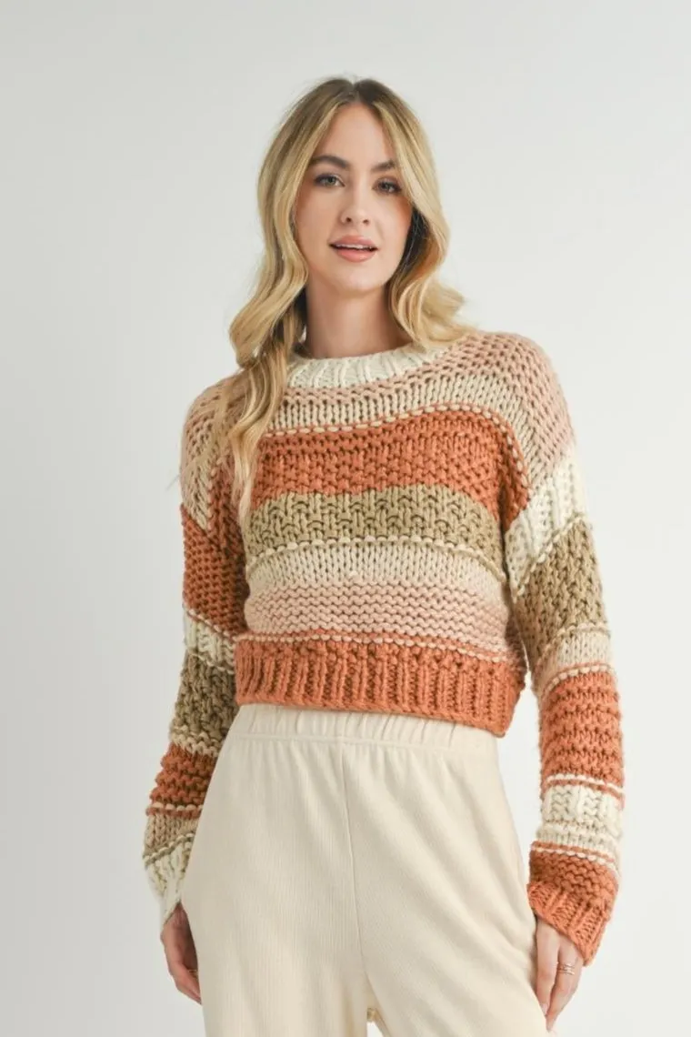 Butter Pecan Chunky Sweater, Brick