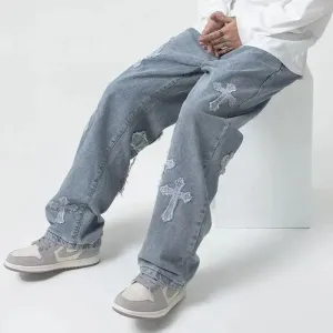 Cross Denim Pants