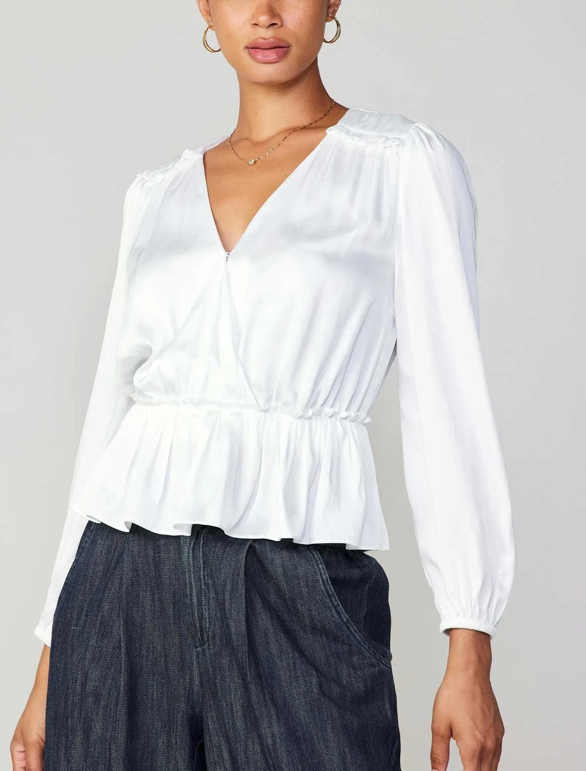 Current Air Peplum Surplus Blouse