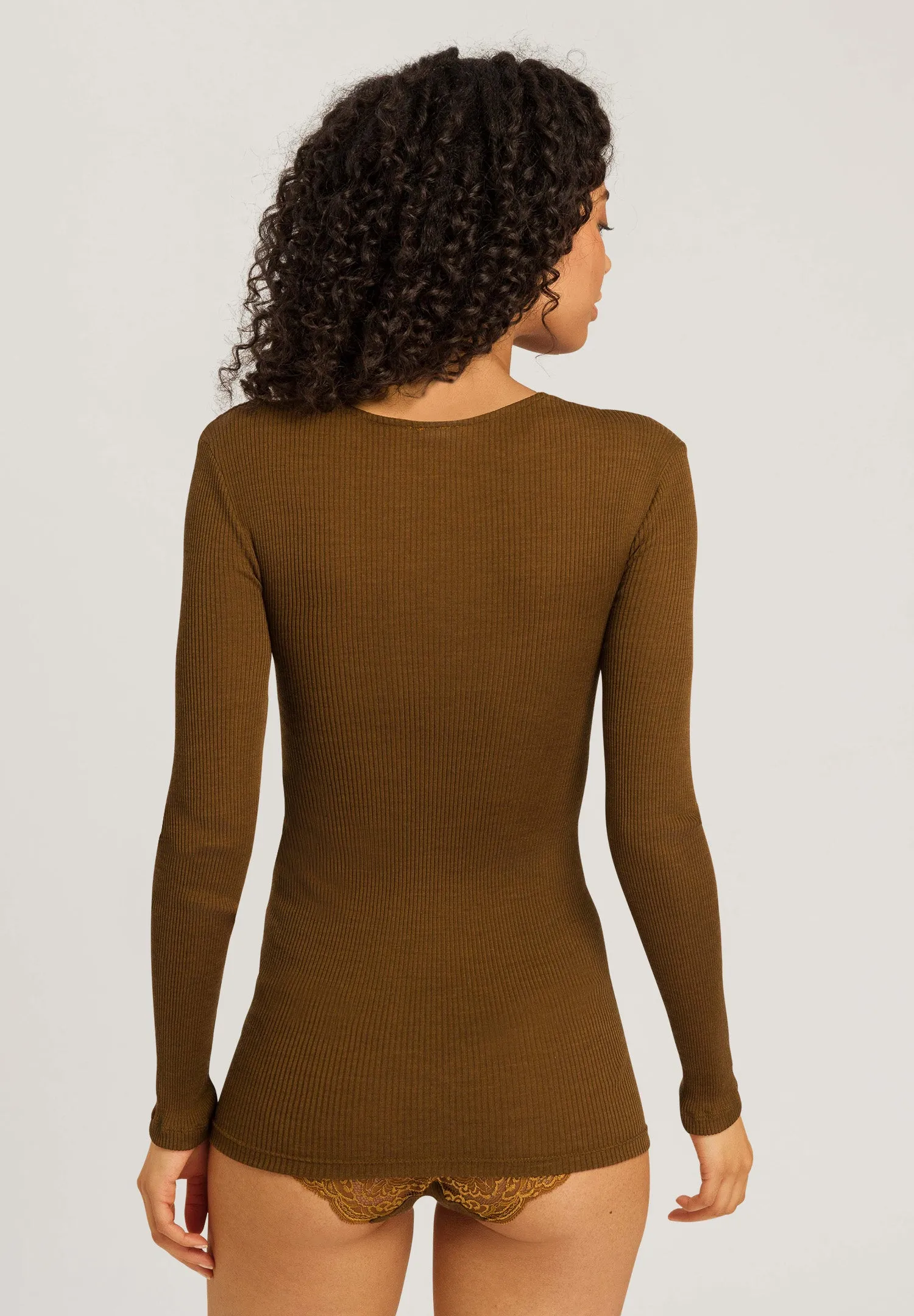 Ellis Ribbed Square Neck Top | Gingerbread 70966-1789