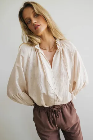 Elowen Button Up Blouse in Cream