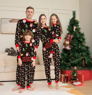 Family Couples & Pets Black Matching Christmas Pyjamas Set