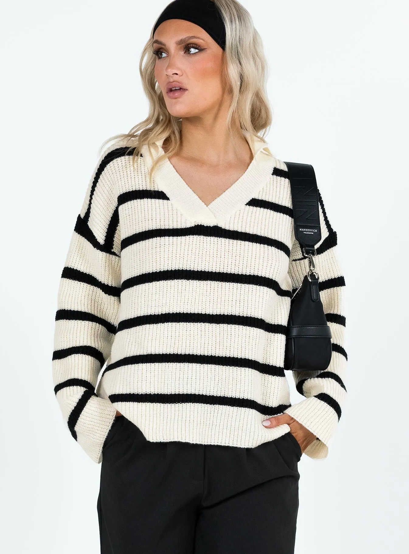 Forte Knit Sweater Black / Cream