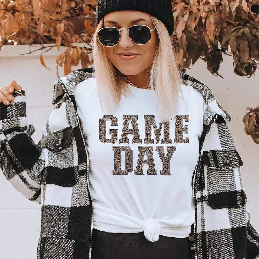 Gameday Leopard Print Tee