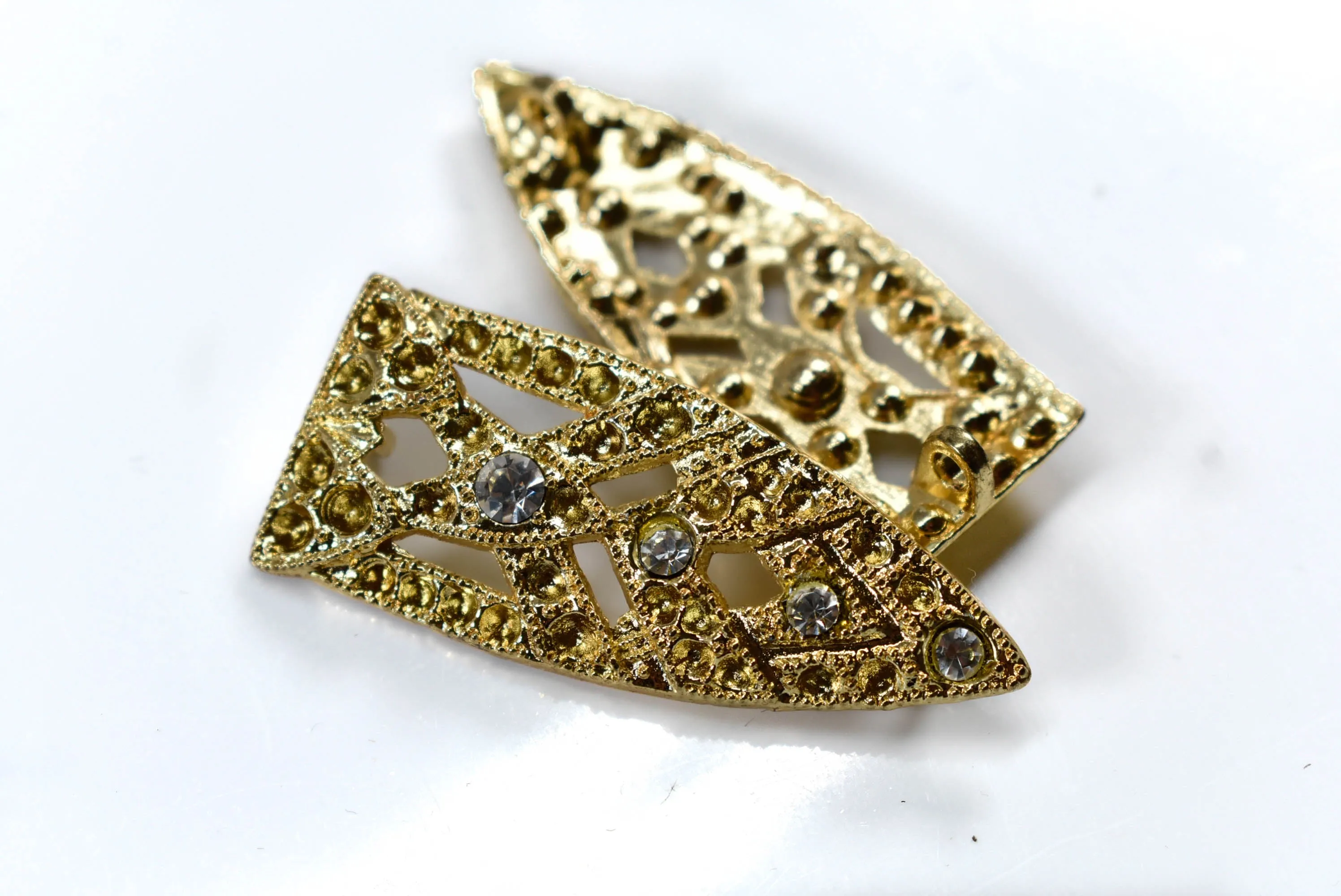 Gold Rhinestone Connector | Tear Drop Rhinestone Connector | DIY Clothing Accessories