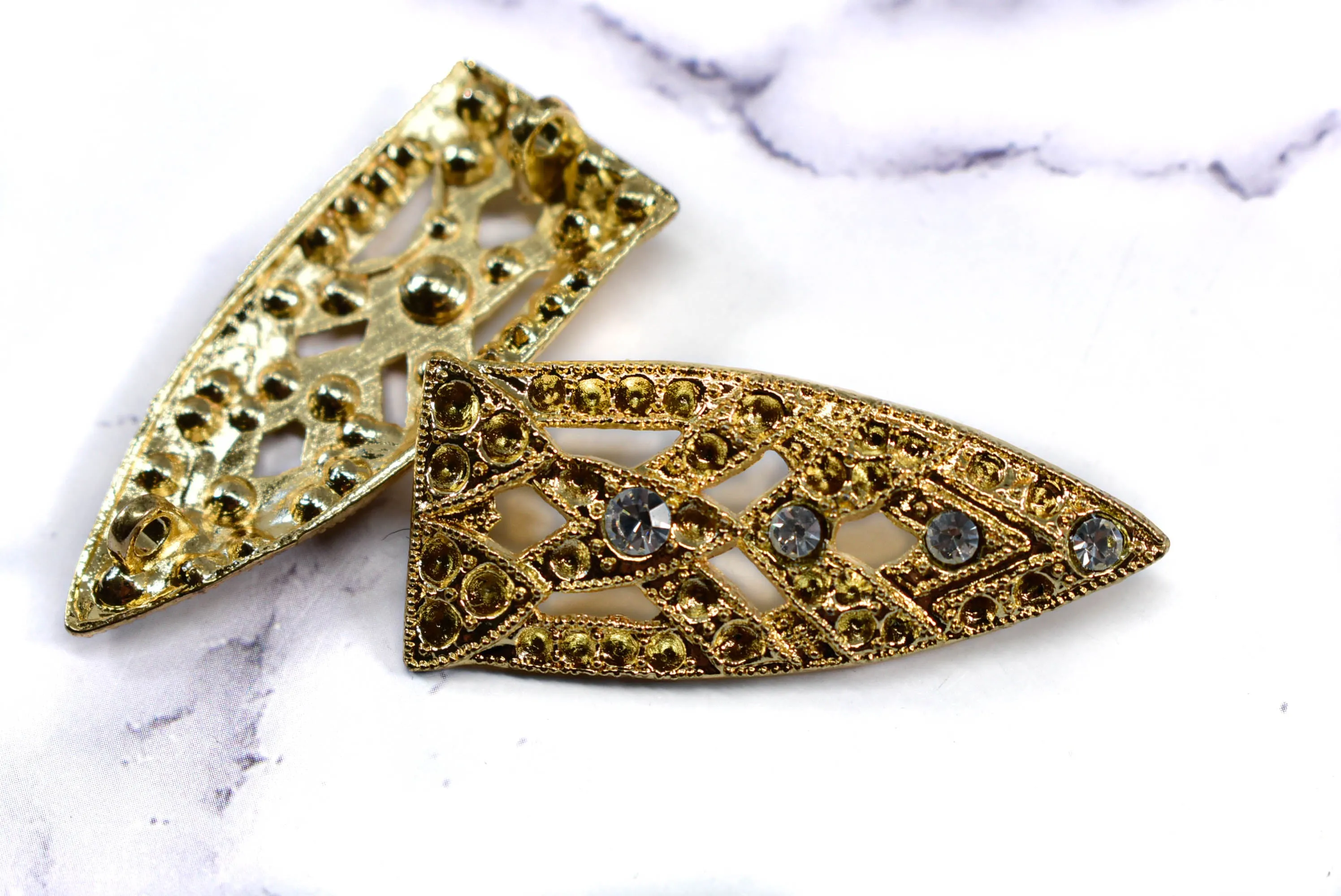 Gold Rhinestone Connector | Tear Drop Rhinestone Connector | DIY Clothing Accessories