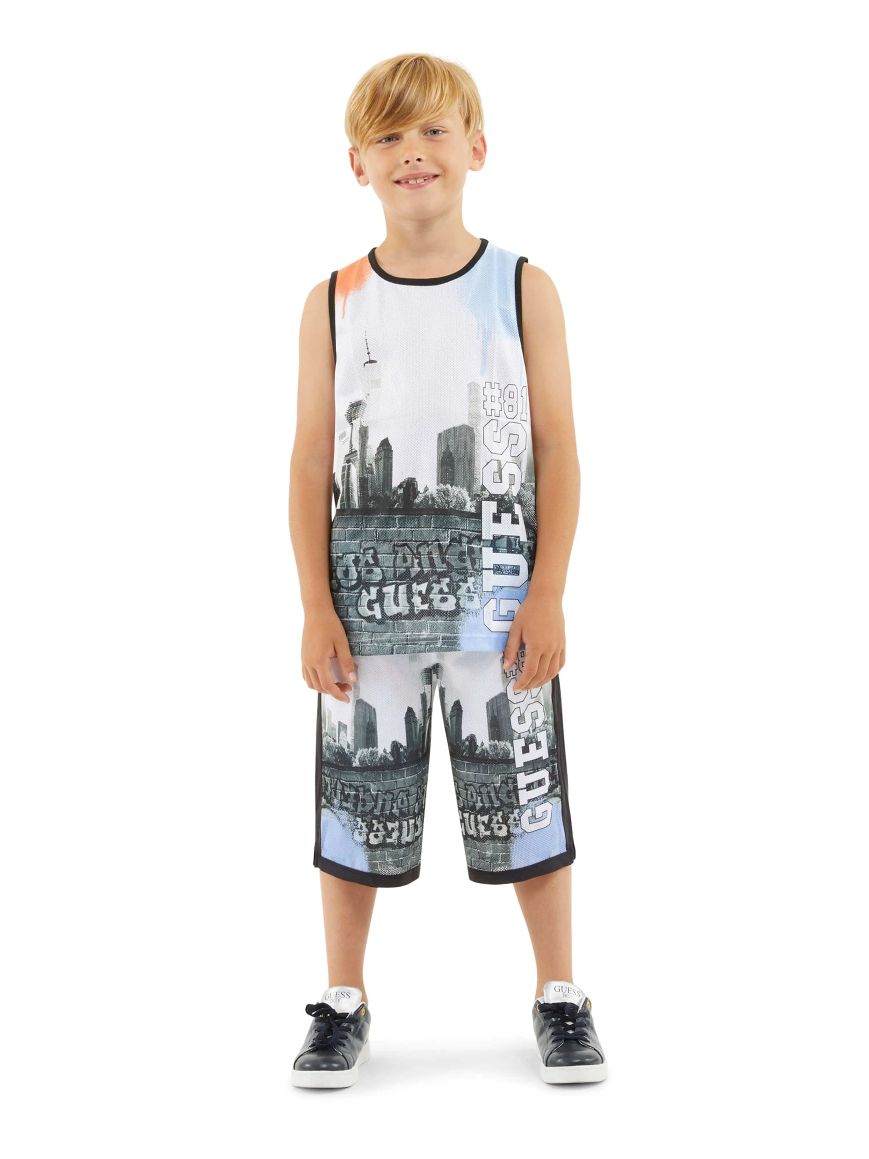 Guess Boys Urban City Tank Top in Multicolour