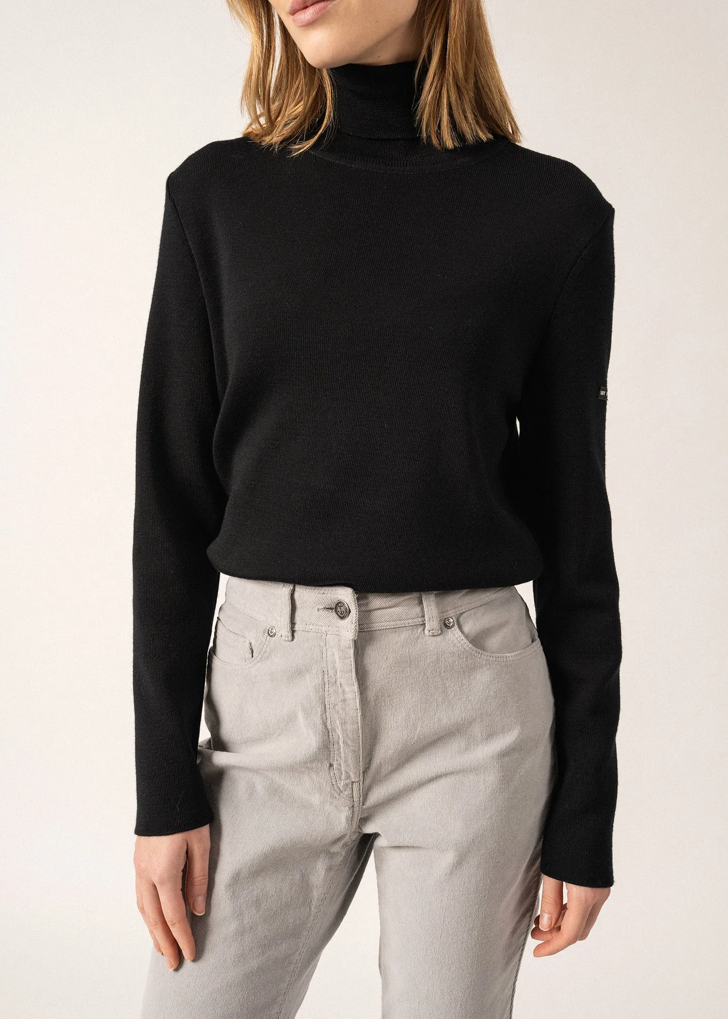 Houat turtleneck jumper - in wool (NOIR)