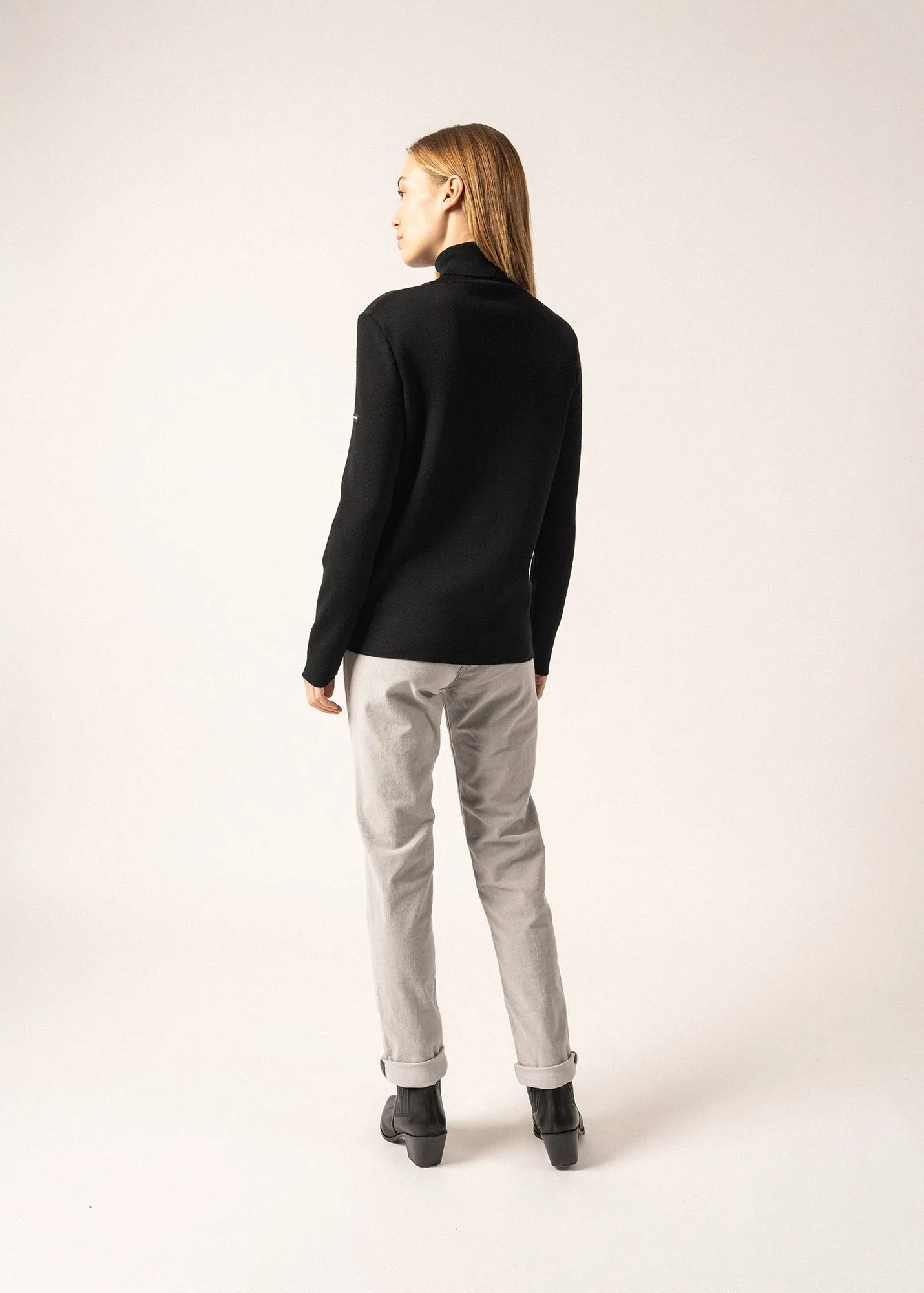 Houat turtleneck jumper - in wool (NOIR)