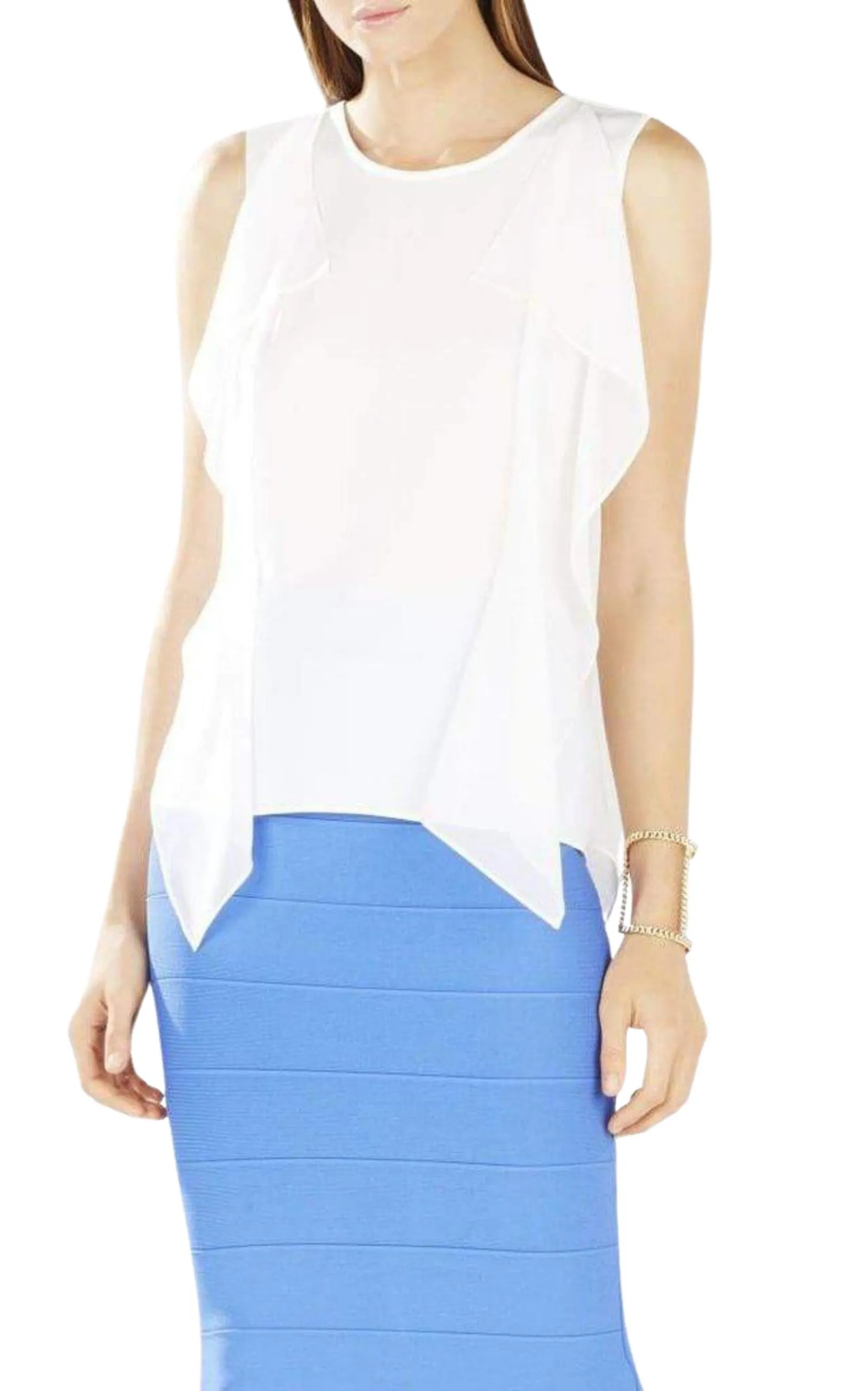 Ivorie Sleeveless Ruffle Top