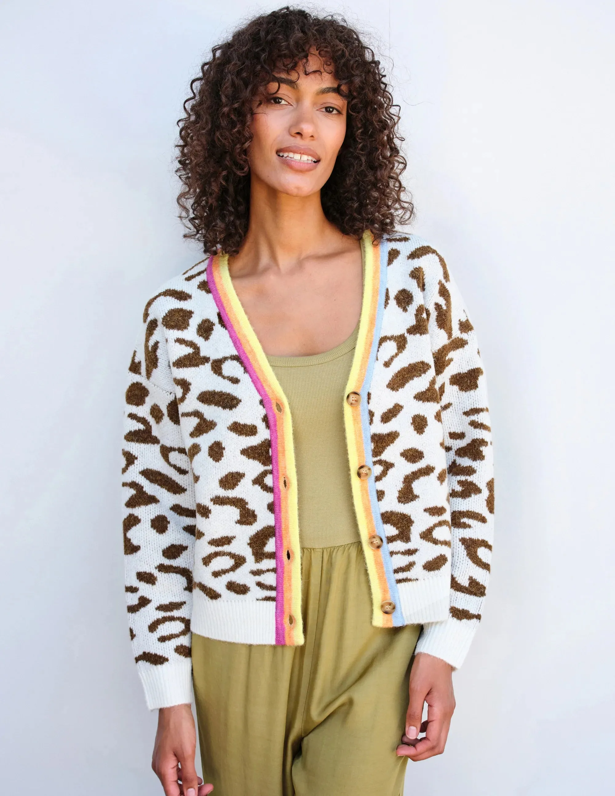 Leopard Boxy Cardigan