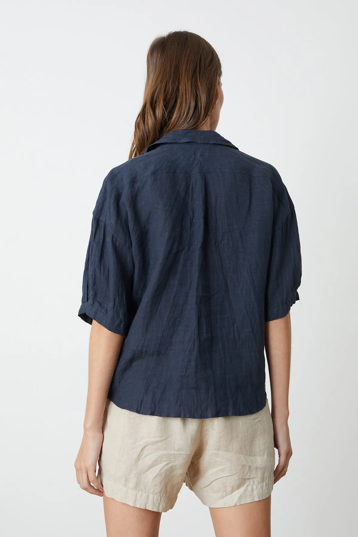 MARIA LINEN BUTTON-UP SHIRT