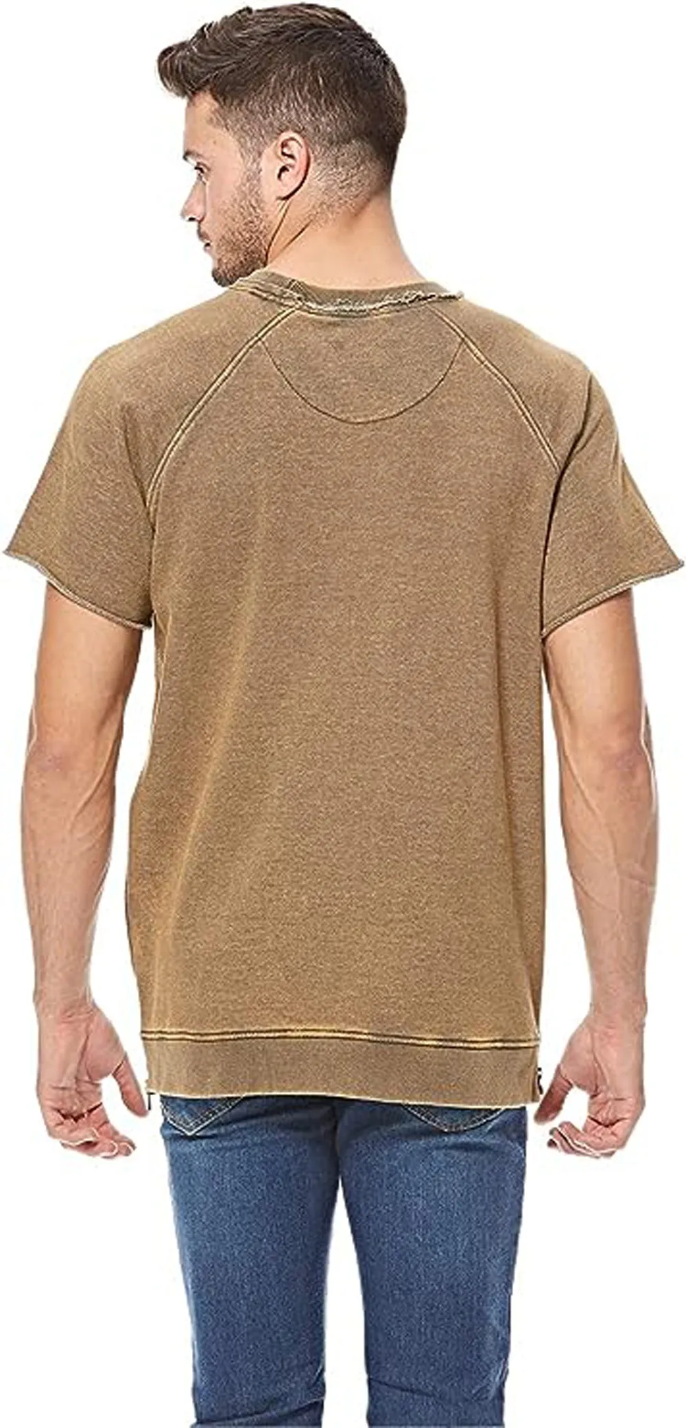 Mens Zip Side Casual Summer T-Shirt