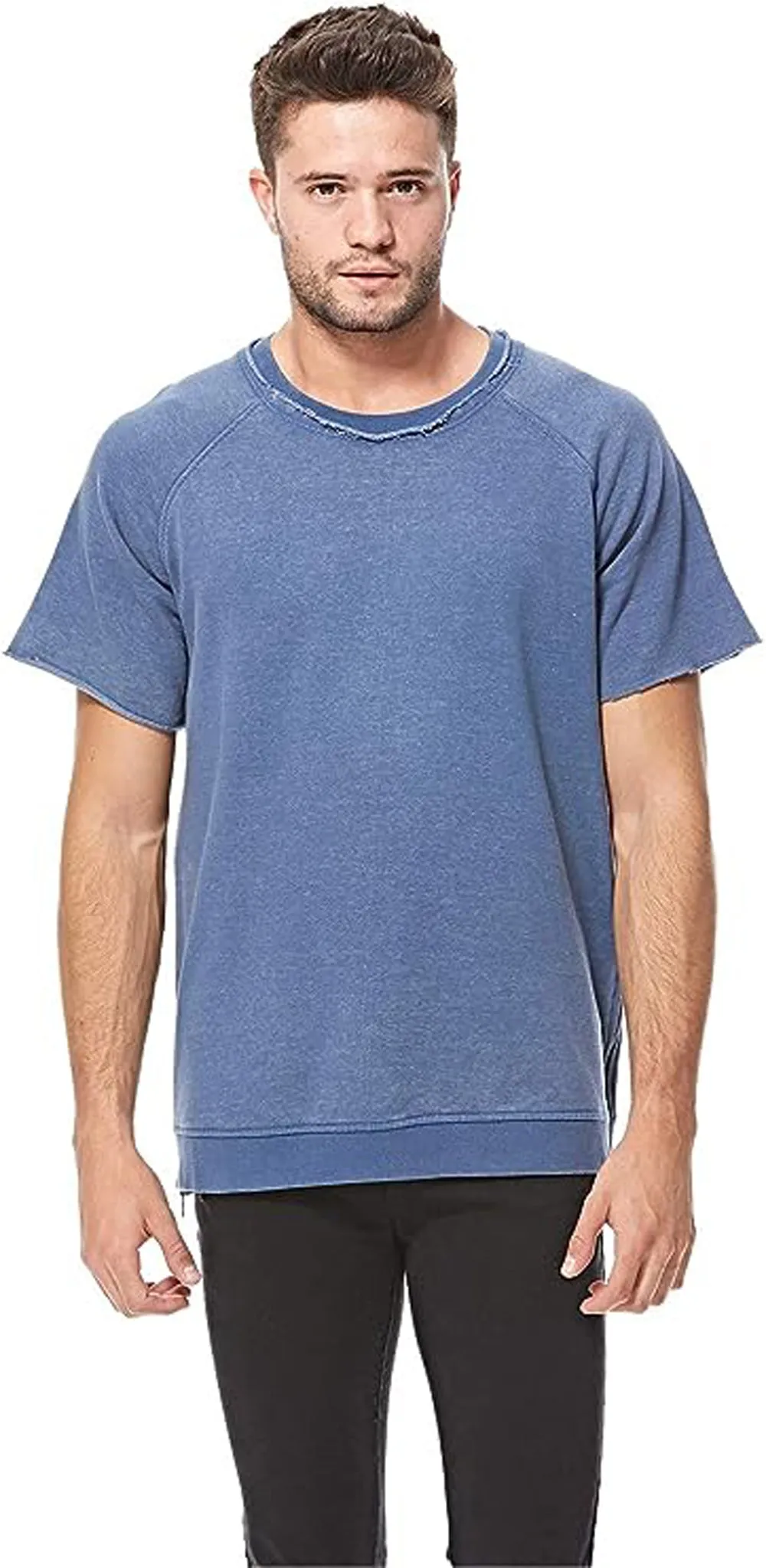 Mens Zip Side Casual Summer T-Shirt