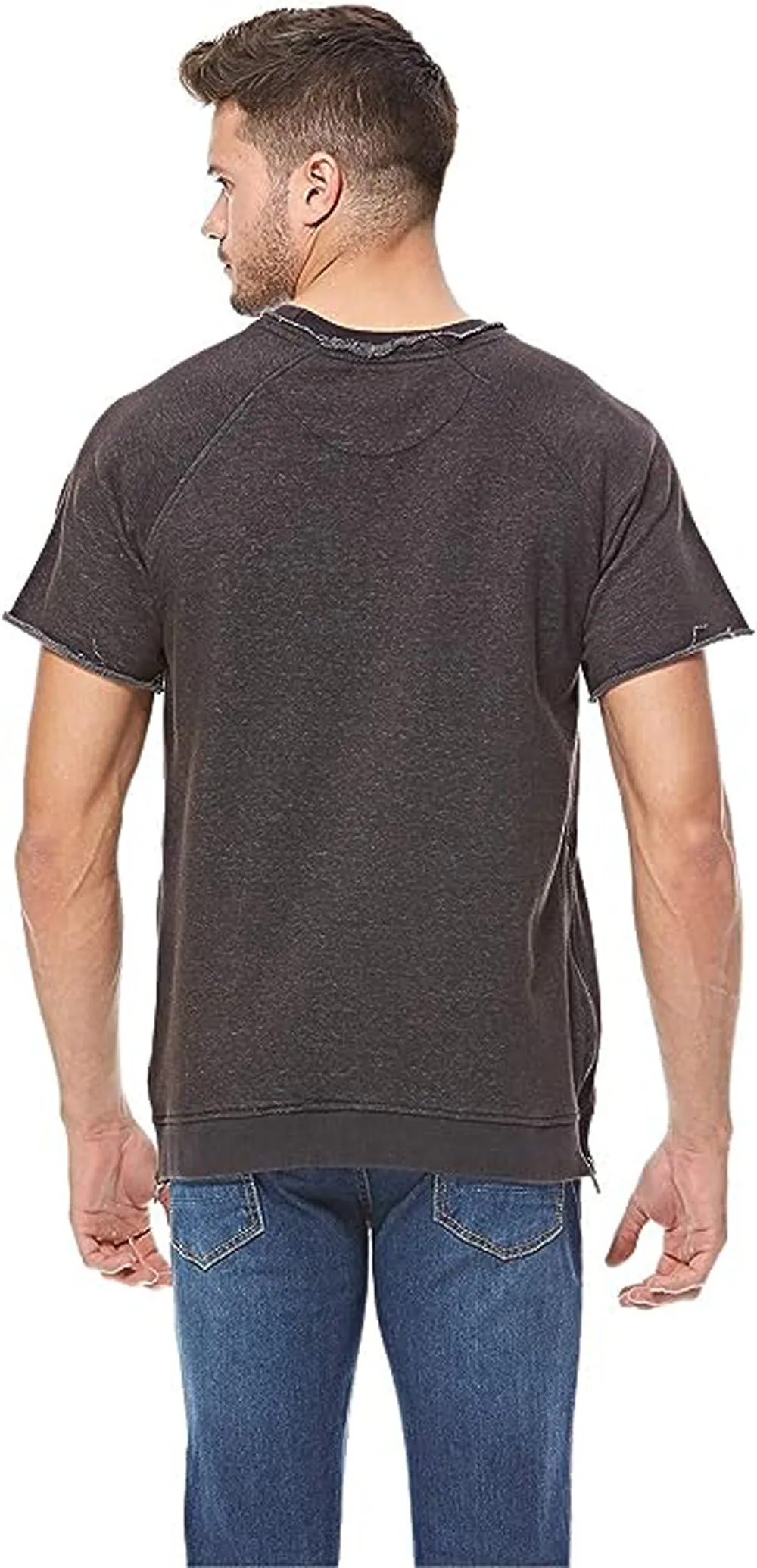 Mens Zip Side Casual Summer T-Shirt