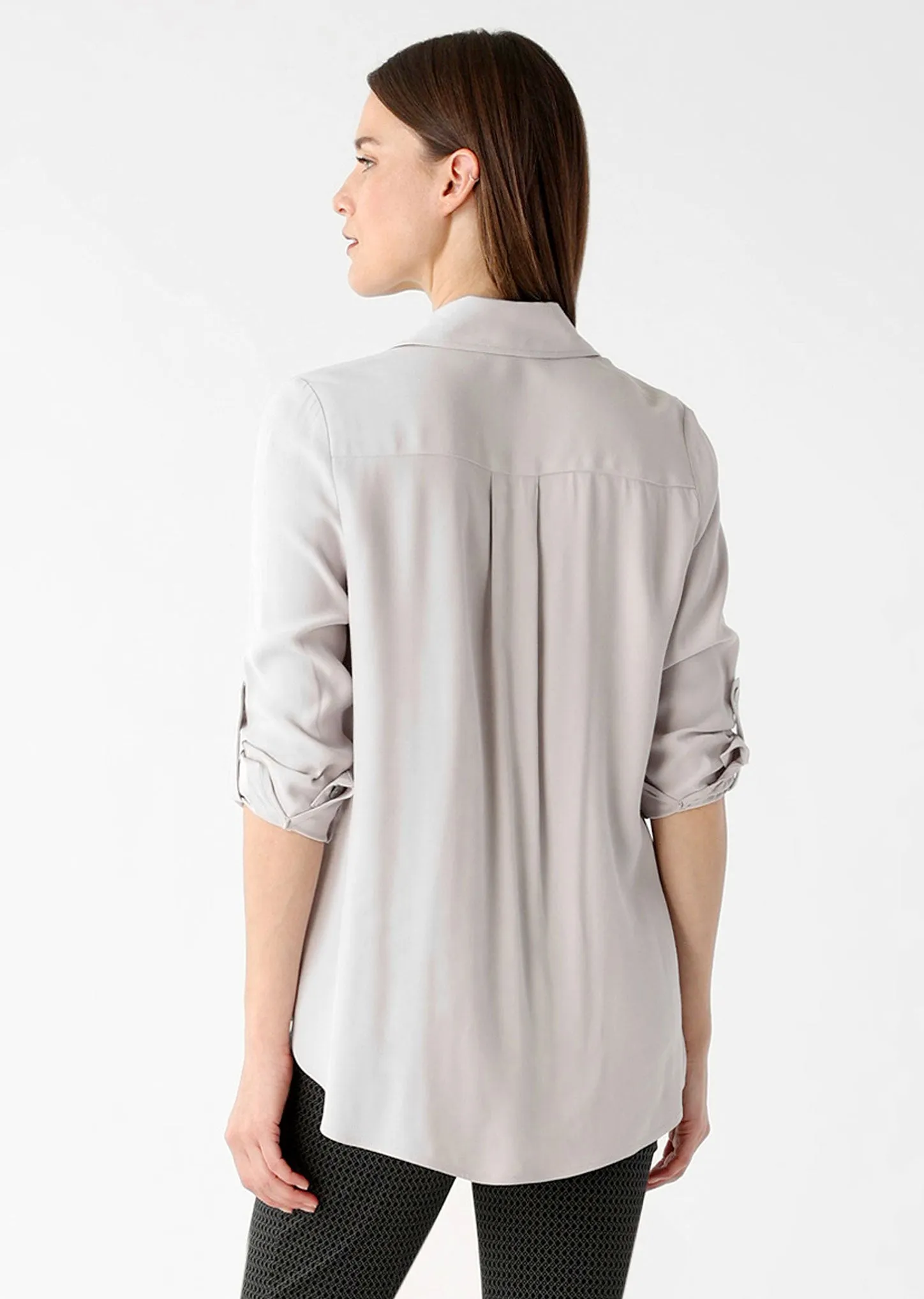 Molly Fabric 30'' Blouse With Rounded Hem