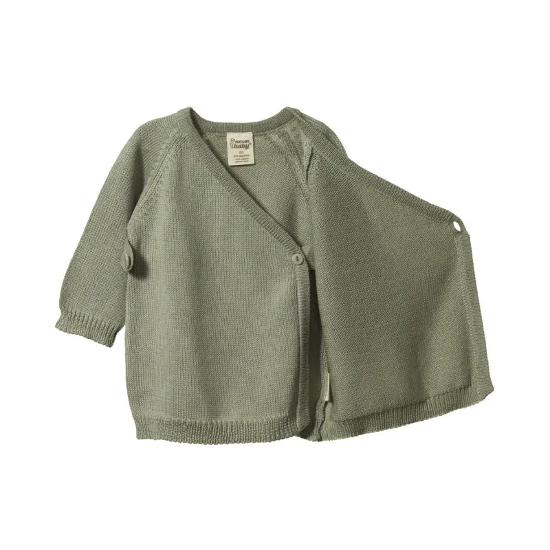 Nature Baby Merino Kimono Jacket- Seedling