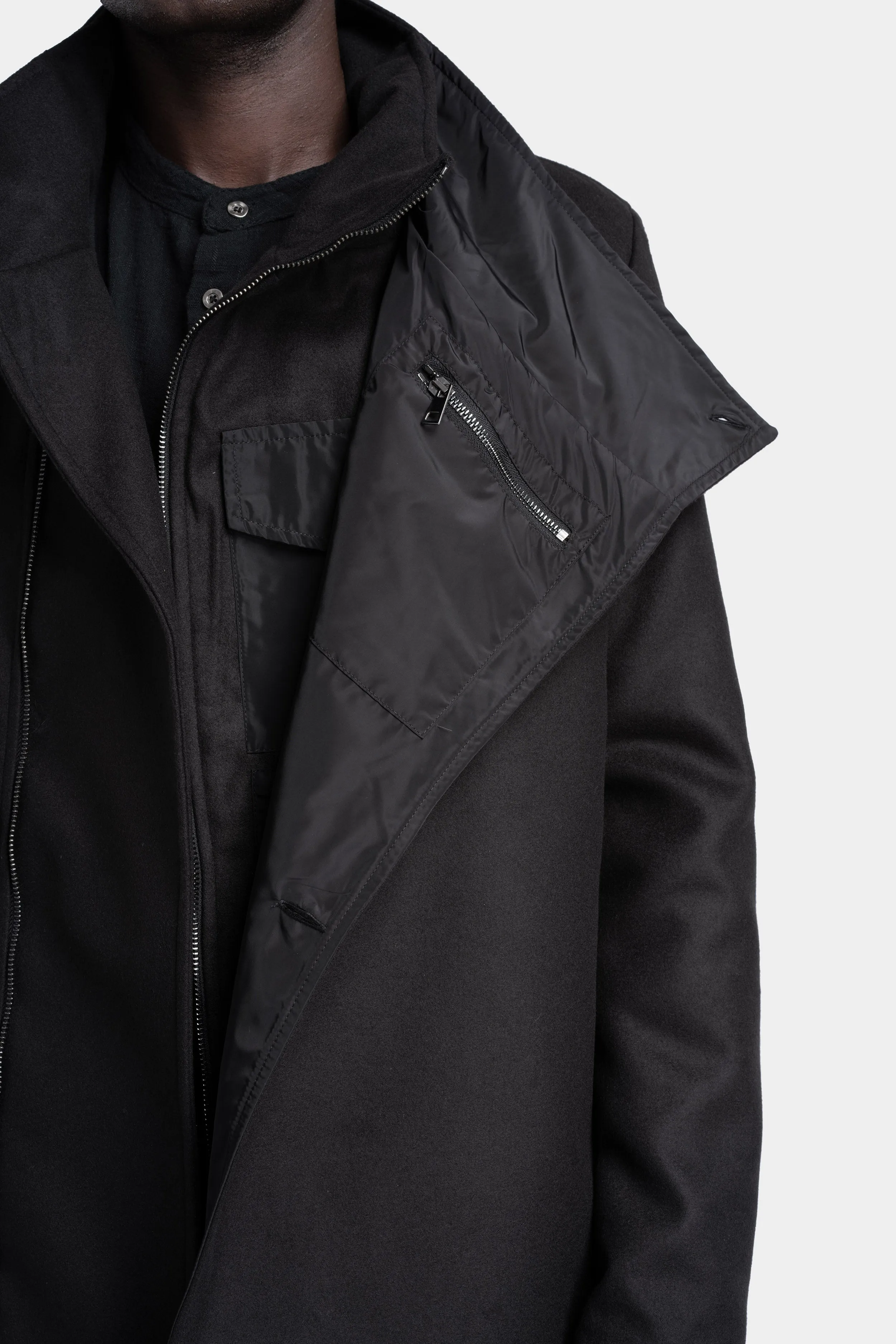 Nylon insert layered jacket