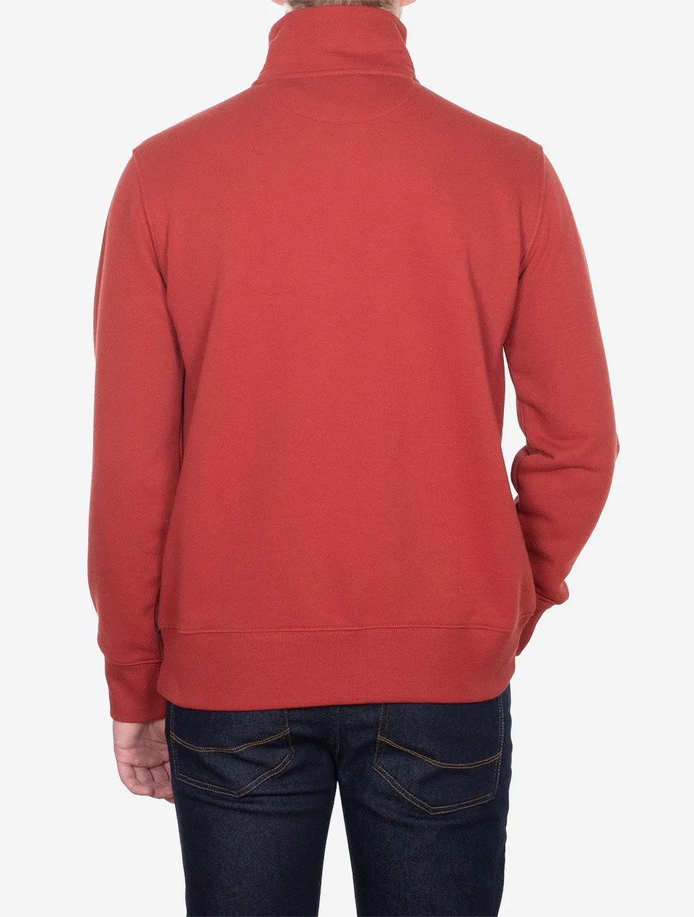 Regular Shield Half Zip Sweatshirt Iron Red