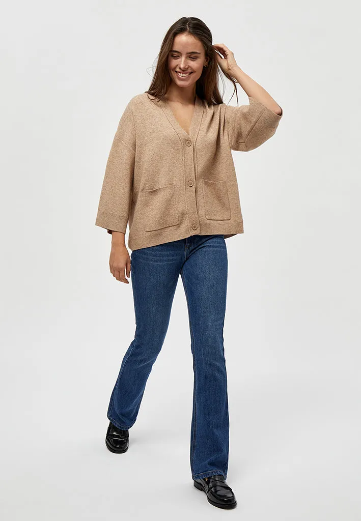 Rosalia Knit Cardigan - Warm Sand Melange