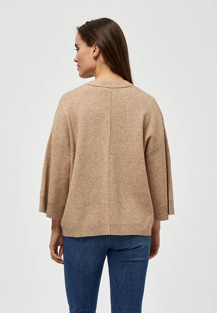 Rosalia Knit Cardigan - Warm Sand Melange