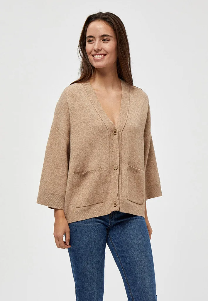 Rosalia Knit Cardigan - Warm Sand Melange