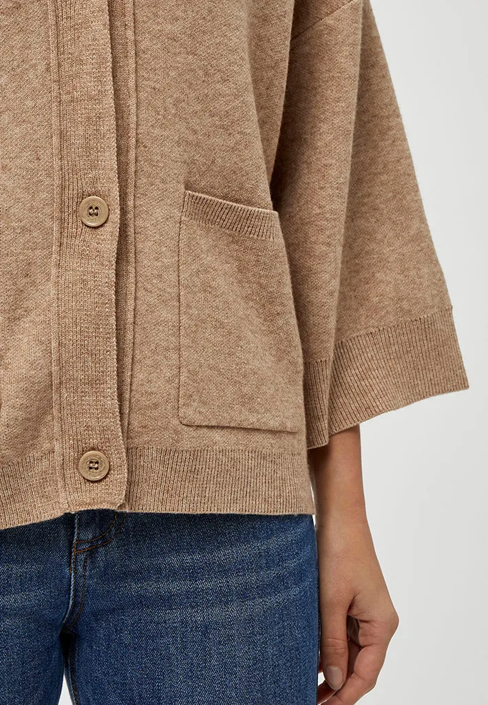 Rosalia Knit Cardigan - Warm Sand Melange