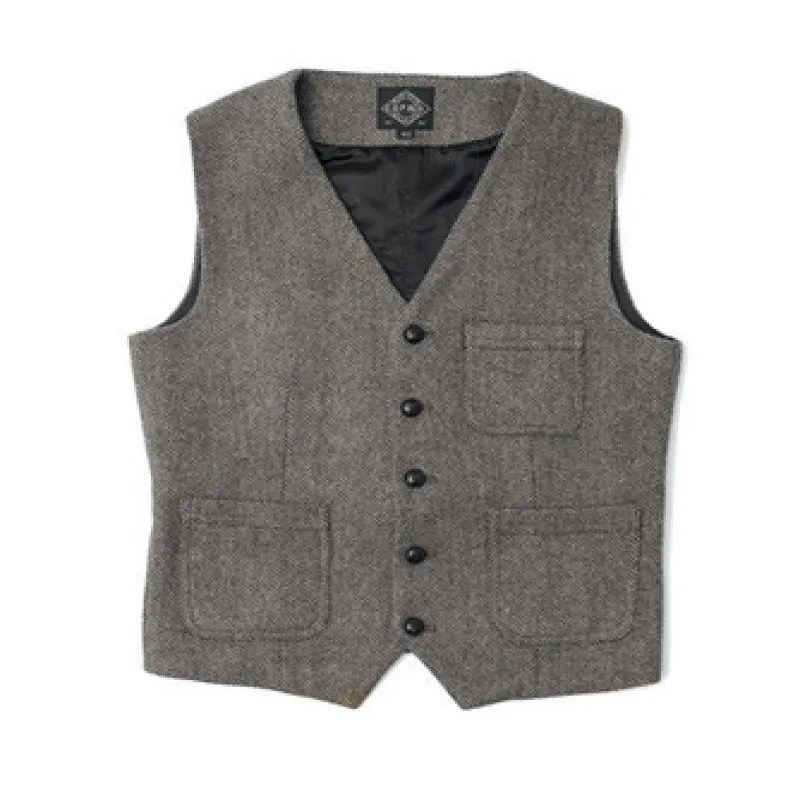 Solid Color Single-Breasted V-Neck Vest