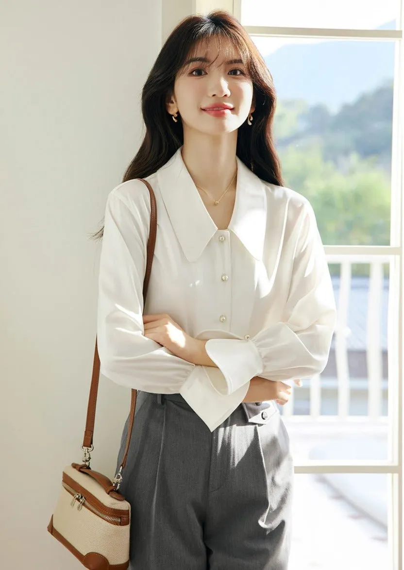 SPRING FRENCH STYLE LONG SLEEVE SHIRT