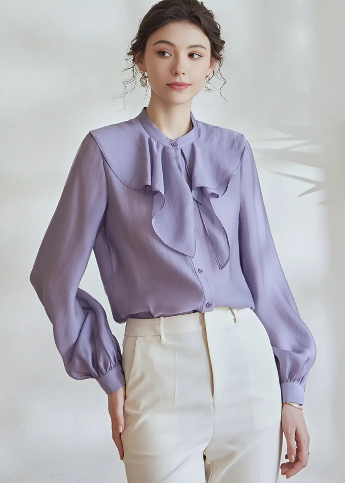 STITCH RUFFLE SHIRT