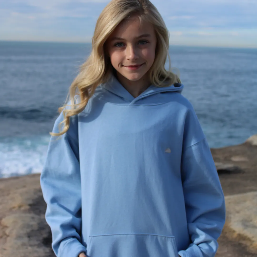 SYDNEY HOODIE IN SOFT CHAMBRAY BLUE