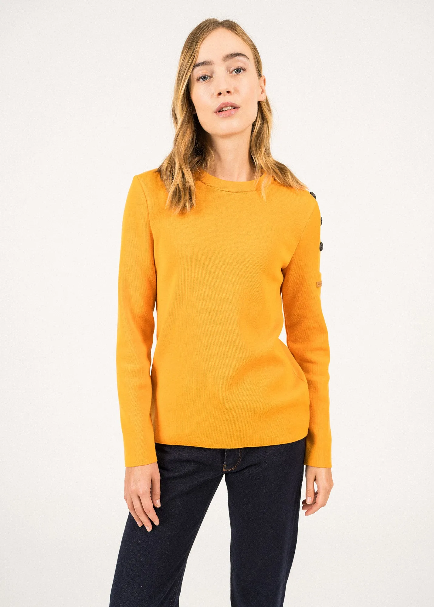 Transmission sailor jumper in Merino wool - SAINT JAMES x Atelier Tuffery (MARINE)