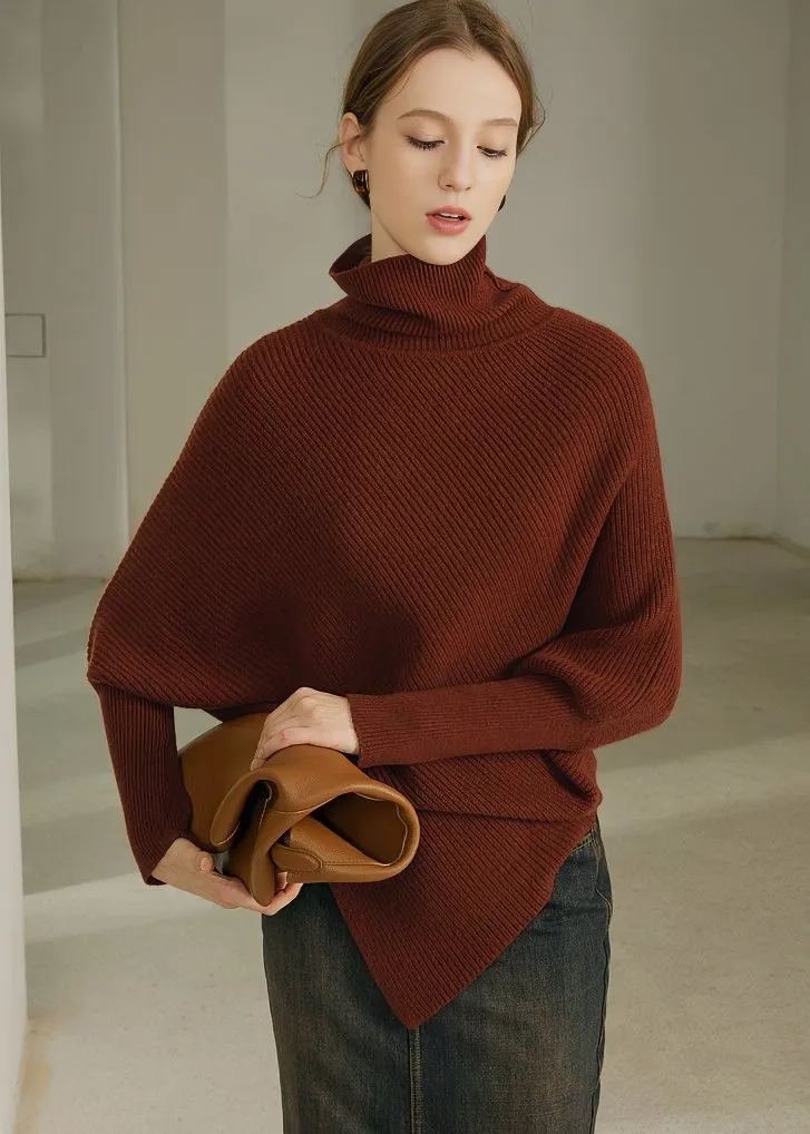 TURTLENECK IRREGULAR SWEATER