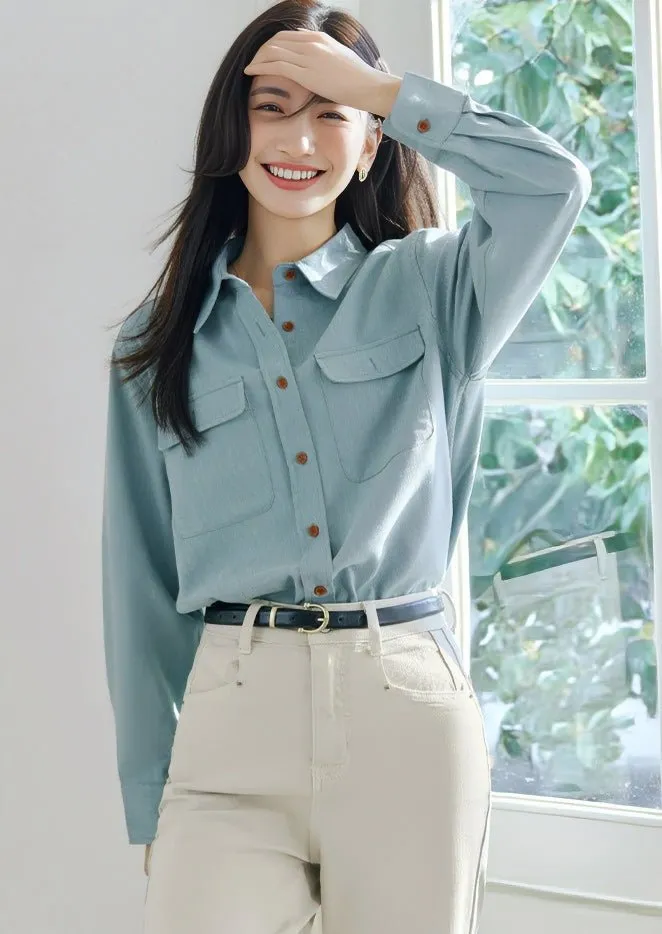 WORK BLUE DENIM LONG SLEEVE SHIRT